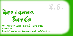 marianna barko business card