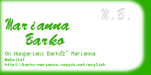 marianna barko business card